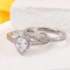 Fashionable and Exquisite Temperament, Personalized and Creative Ring, Ladies' Elegant and Versatile Water Droplet Couple Ring Set