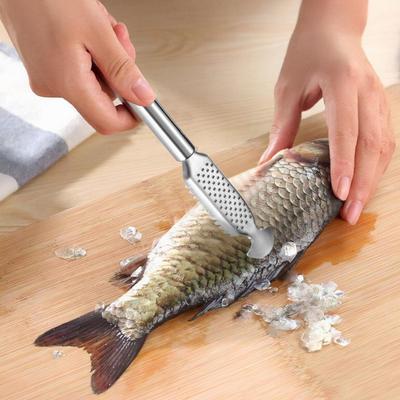 Fischschupper Edelstahl Fischschuppen-Schabwerkzeug Mehrzweck Ingwerreibe Fischschuppen-Schaber Babykost Kochwerkzeug