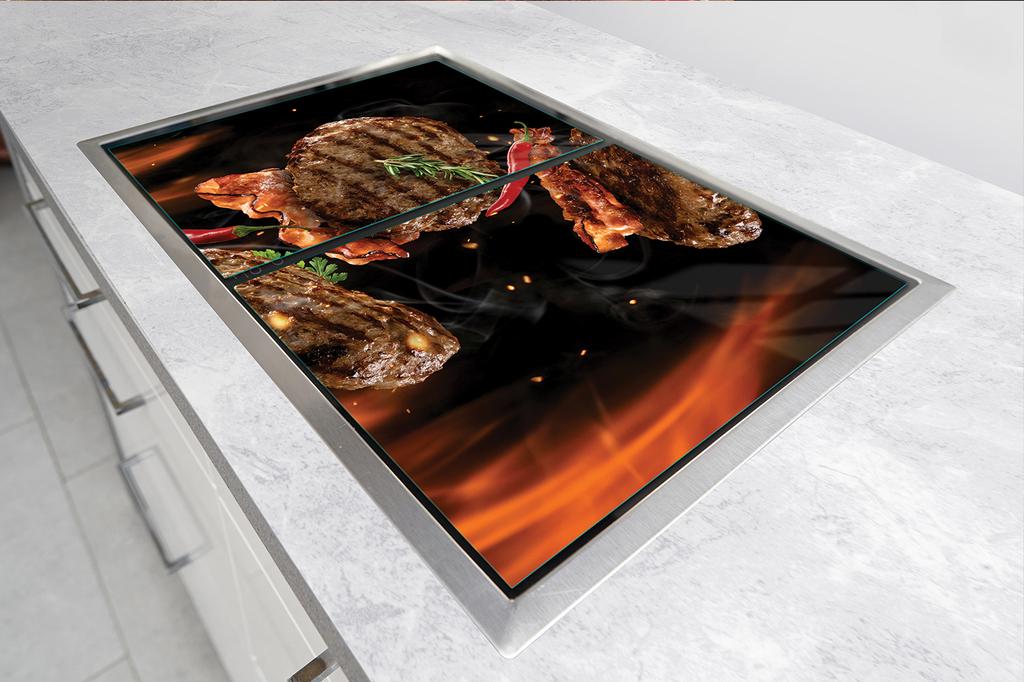 SZKLANA PŁYTA OCHRONNA NA KUCHENKĘ 90x52 GRILL