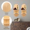 Wood Floating Shelf Elegant Space Saving Mid Century Wall Shelves Solid Mid Century Bohemian Wall Decor Wood Arched Wall Shelf