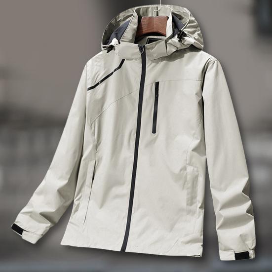 Men Windbreaker Water Resistant Windproof Spring Autumn Plus Size Hooded Jacket Coat for