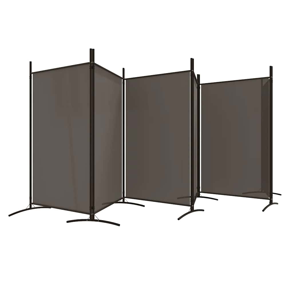 6 Piece Anthracite Folding Screen 520 X 180 Cm Fabric