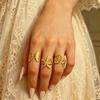 6Pcs/Set Starfish Ocean Rings Set, Stackable Marine Style Rings, Comfortable Wear Summer Beach Jewelry Gift