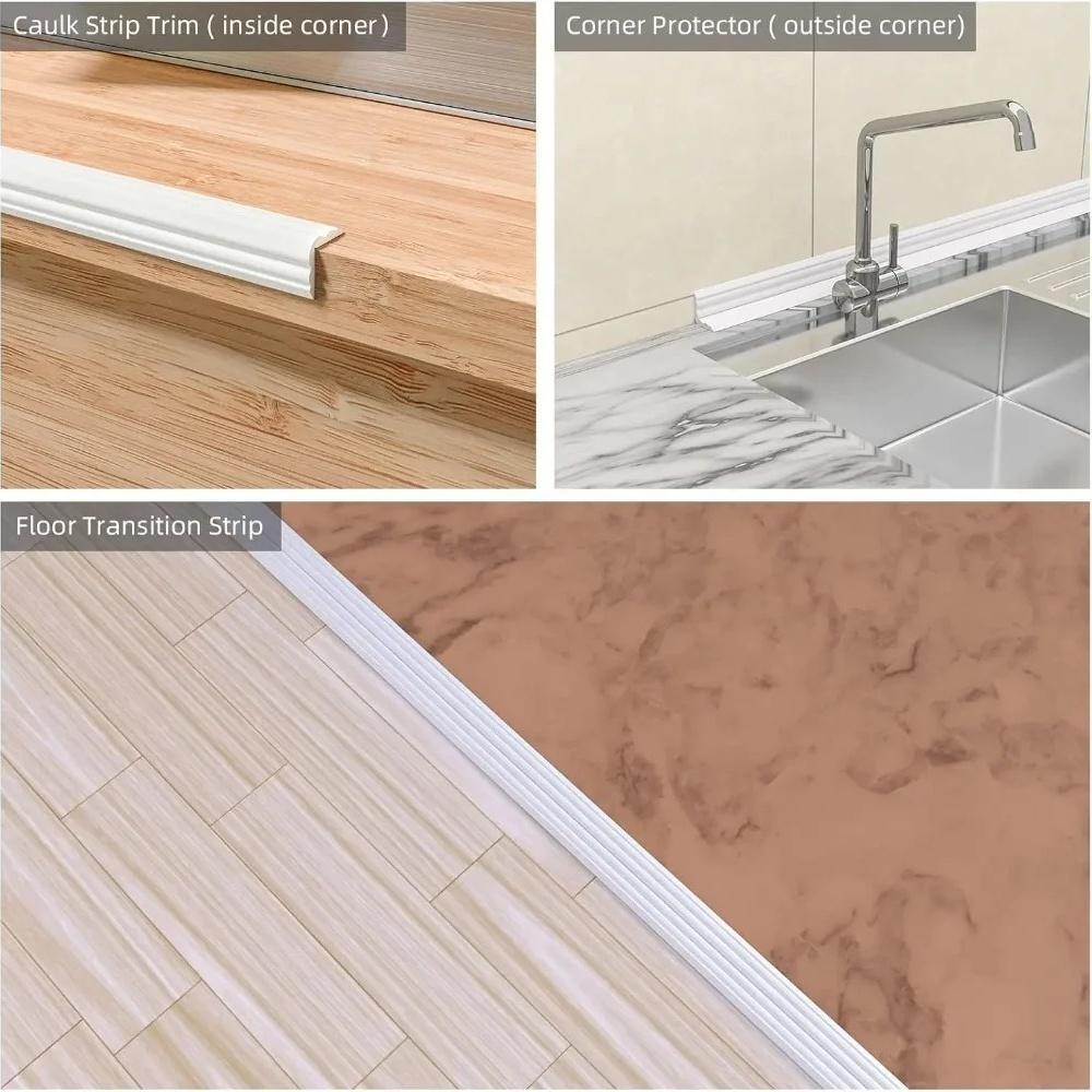 1pc 2mX2cm Wall Corner Protector Peel Corner Trim Molding Flexible Inside & Outside Wall Edge Guard Self Adhesive Moulding Trim