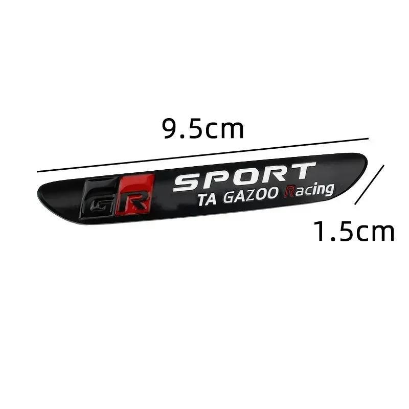 For GR Sport Gazoo Racing Logo Side Fender Emblem Rear Trunk Badge Sticker Corolla Camry Sienna Prius RAV4 CHR Yaris