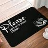 1Pc Letter Print Welcome Door Mat Washable Indoor Outdoor Black Home Decor Carept for Living Room Kitchen Balcony Bathroom Rugs