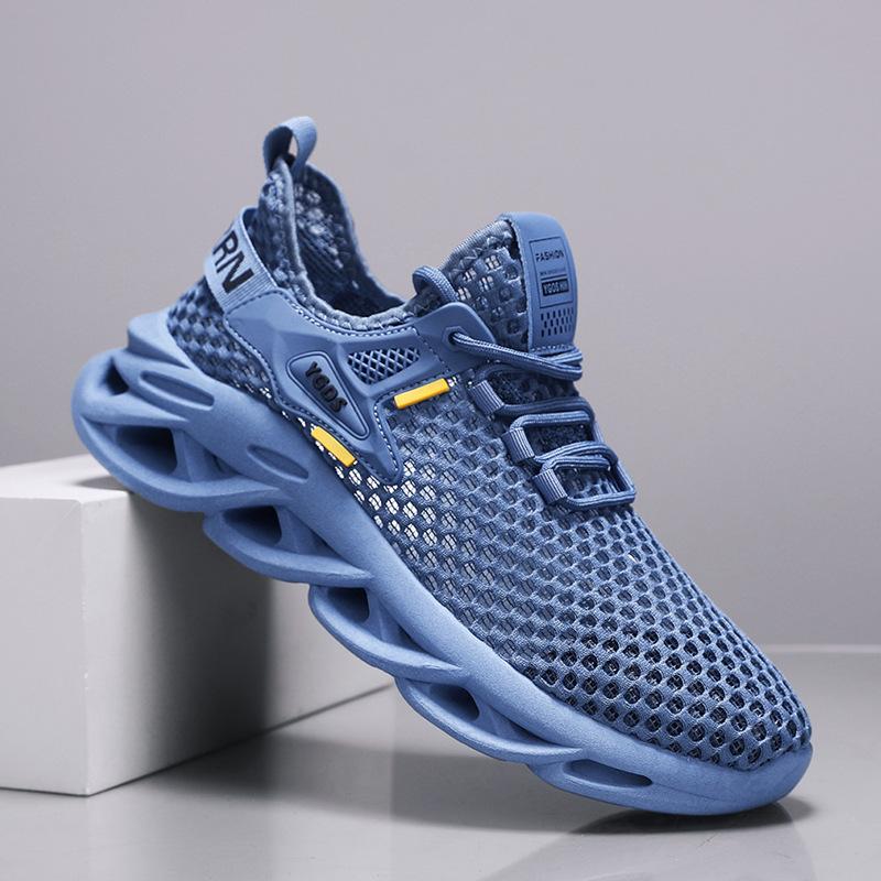 

Мужская обувь, летняя, новая, повседневная, спортивная обувь из дышащей сетки, с крупной сеткой, модные кроссовки для бега у студентов 39 синий