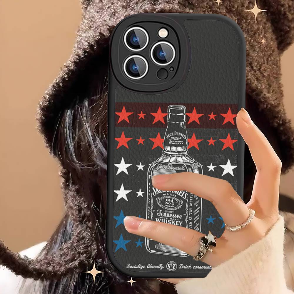Classic Whiskey Logo J-Jack D-DanielS Phone Case For IPhone 11 12 13 14 15 16 Pro Max Plus Leather Cover