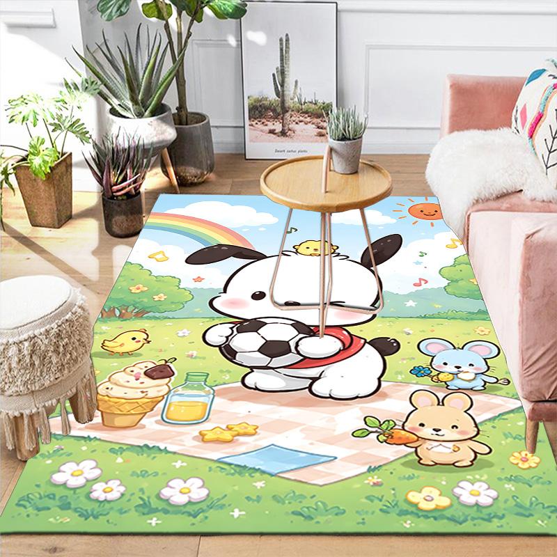 1pc Picnic Cute Animals Carpet Rug for Bedroom Living Room Decor Sofa Home Game Area Rug Non-slip Floor Mat. DT71601137