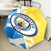 1 Pezzo Ombrello Pieghevole Stampato Manchester City F.C, Ombrello Automatico a 8 Stecche per Viaggio, Campeggio, Regali per Fan, Regali di Natale