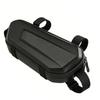 Bike Top Tube Bag Hard Shell Strap Fixing Multifunctional Bike Phone Front Frame Bag for Cycling Black