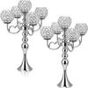 European Retro 5-Head Candlestick Centerpiece - Luxury Candlelight Dinner Decoration for Wedding and Home.