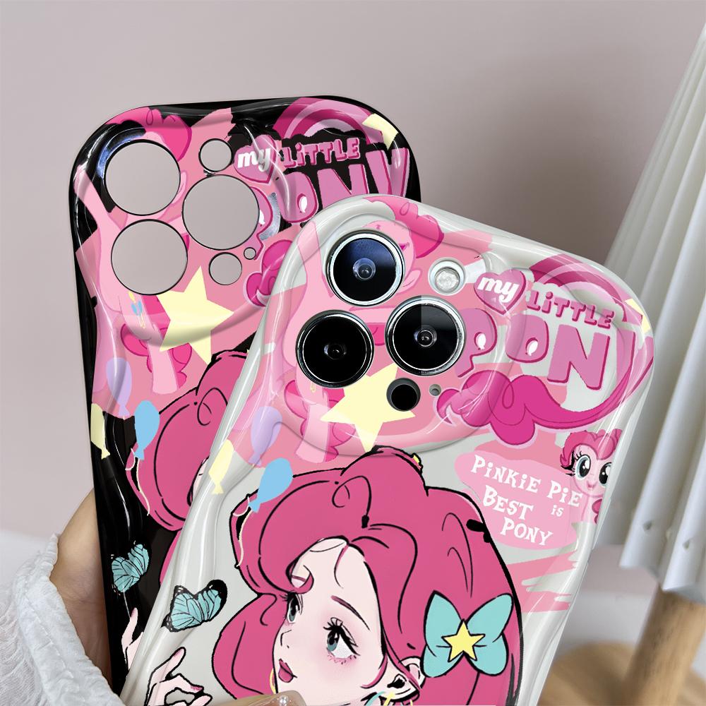 Model de desene animate Carcasă cu textura cremă Marginea ondulată Husă din silicon moale Husă pentru telefon pentru iPhone Samsung Huawei Honor Xiaomi Redmi Infinix Tecno