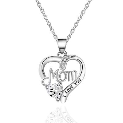 Mamma Jag Älskar Dig Hjärta Hänge Halsband