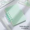 A7 Transparent Minimalist Loose-Leaf Spiral Pocket Notebook, Lined for Single Words