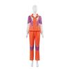 Dawn Minecraft Movie Cosplay Orange Tracksuit, Live-Action Game Character Outfit
