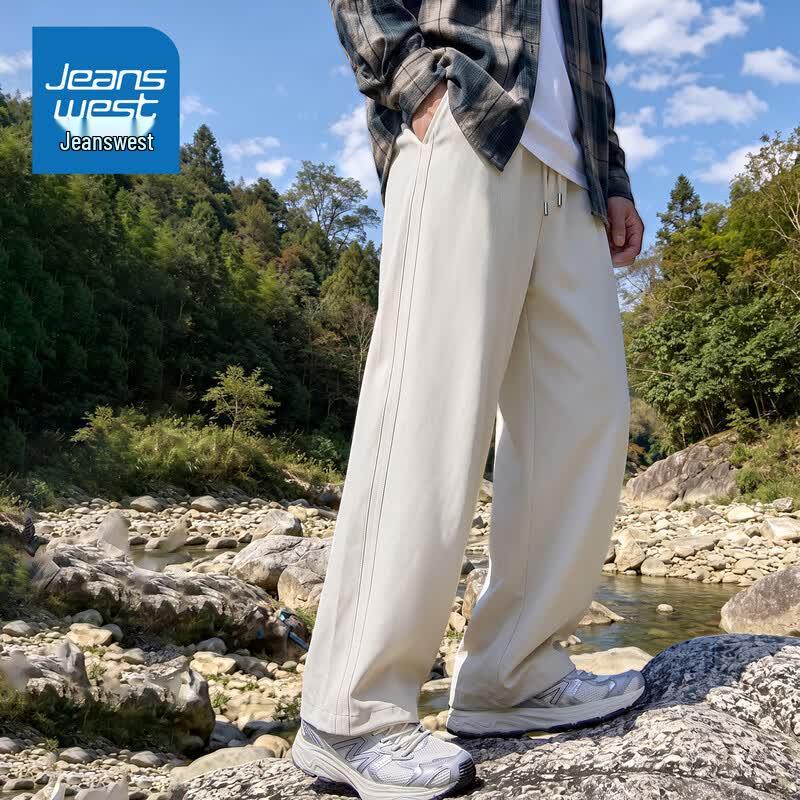 Jeanswest Men's American Style Wide-Leg Casual Pants