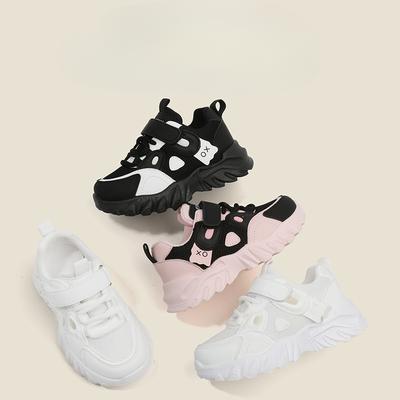 Children's Net Surface Casual Sports Shoes 2025 Spring and Autumn Boy Little White Shoes Girl Panda Soft Soled Daddy Shoes