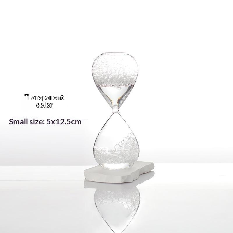 Bubble Singing Crystal Timer Handmade Craft Vintage Desktop Ornament for Living Room Office Desk Decor Unique Gift