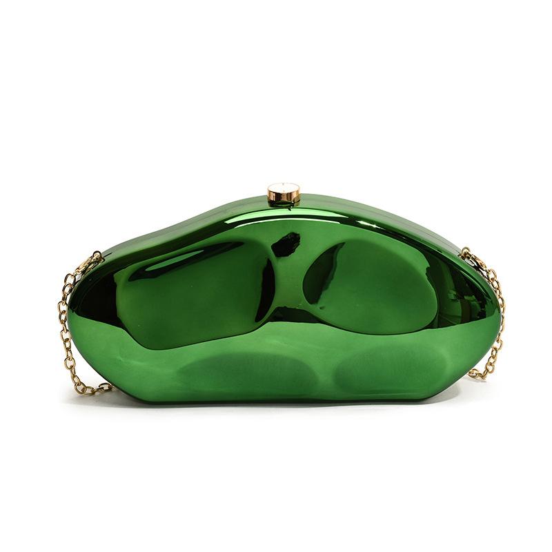 

Acrylic stone modeling bag women s 2025 new European and American candy color foreign style versatile chain messenger dinner bag зелёный