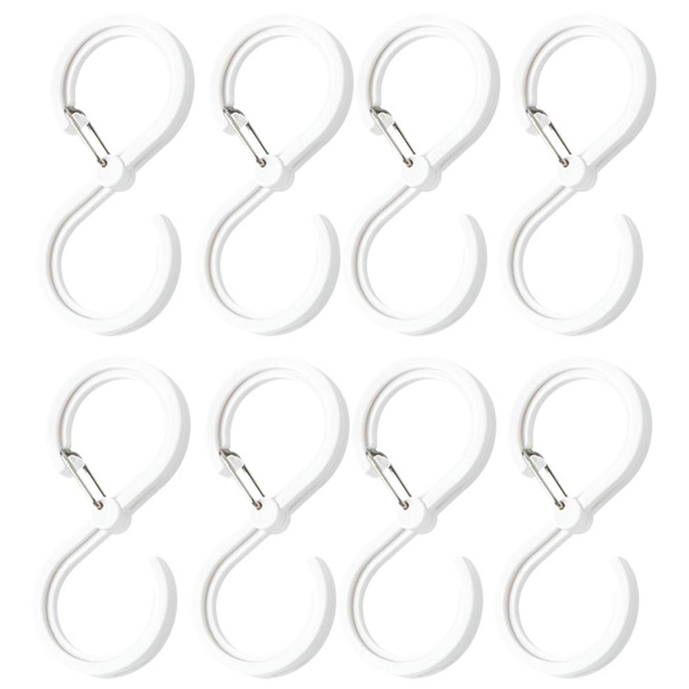 For Kitchen Transparent White S-Hooks Transparent S-shaped Hooks For Home Transparent Plastic Clear Plastic Finish