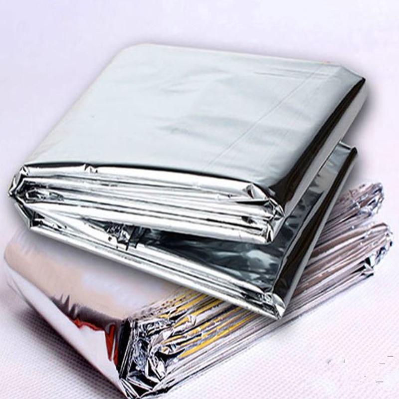 Buy 1pc Waterproof Keep Warm Emergency Space Rescue Thermal Mylar Blankets Silver Gold at