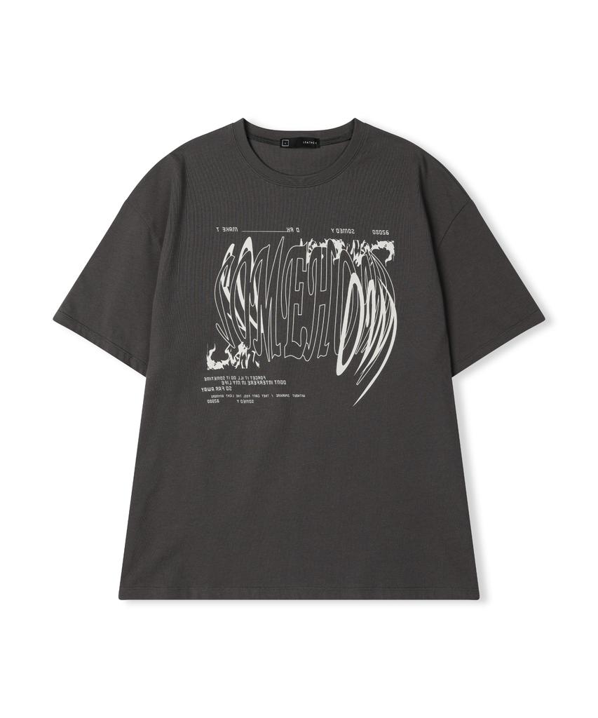 Ledeoli Somehow Oversized Short Sleeve T-Shirt [Charcoal]