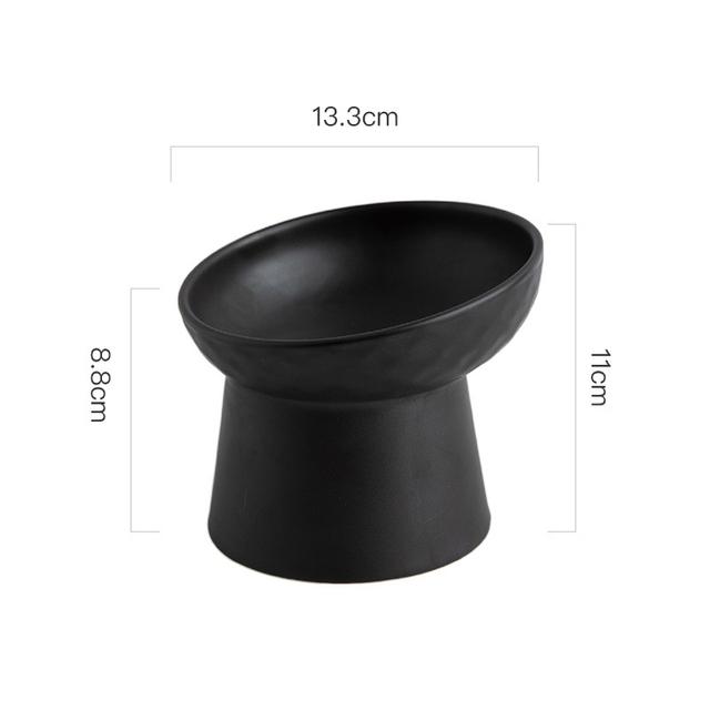 Cat Nordic Style Food Water Bowl Pet Animal Ceramic Eating Dishes High Foot Raised Puppy Cats Matte Bowls Elevated Dog Bowls