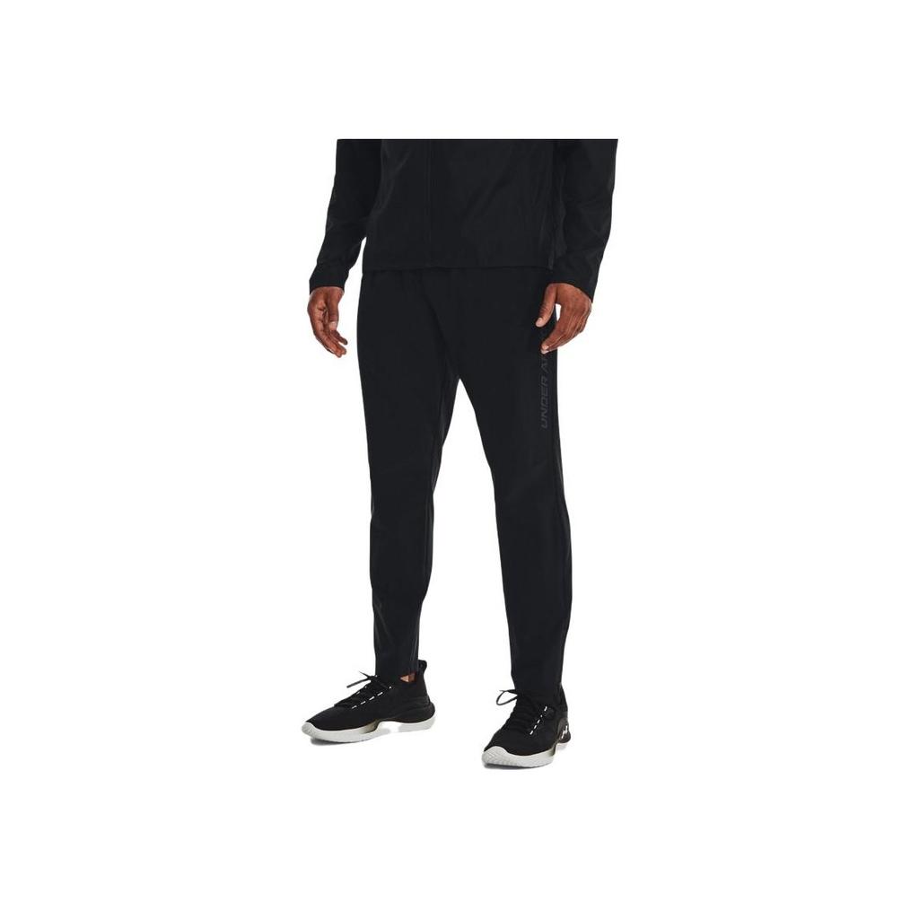 Under Armour Solid Color Elastic Sports Pants Men Bottoms Black 1376800-001