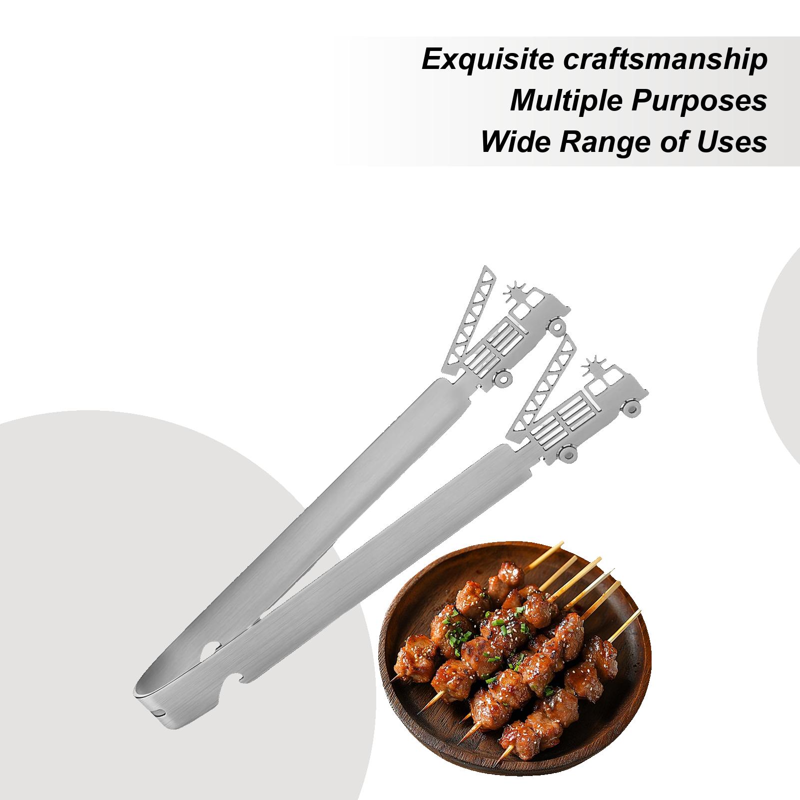 

29cm Fire Ladder Shape Grill Tongs Stainless Steel Barbecue Tongs BBQ Sausage Tongs Kitchen Utensils Buffet Cooking Tool China Mainland