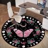 Bohemian Moon Phase Butterfly Wall Art DecorRound Non-Slip chair mat chair carpet for office Rugs for Office Decor Gift For Valentine's Day Mother's D