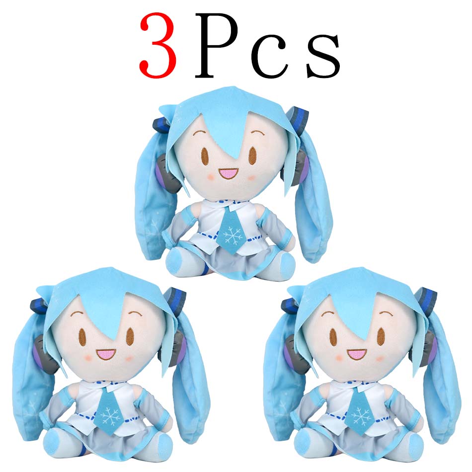 Cartoon 20cm Hatsune Miku Plush Doll Toy Anime sakura Miku snow Miku Character KawaiiSitting posture Fufu Kids Christmas Gift