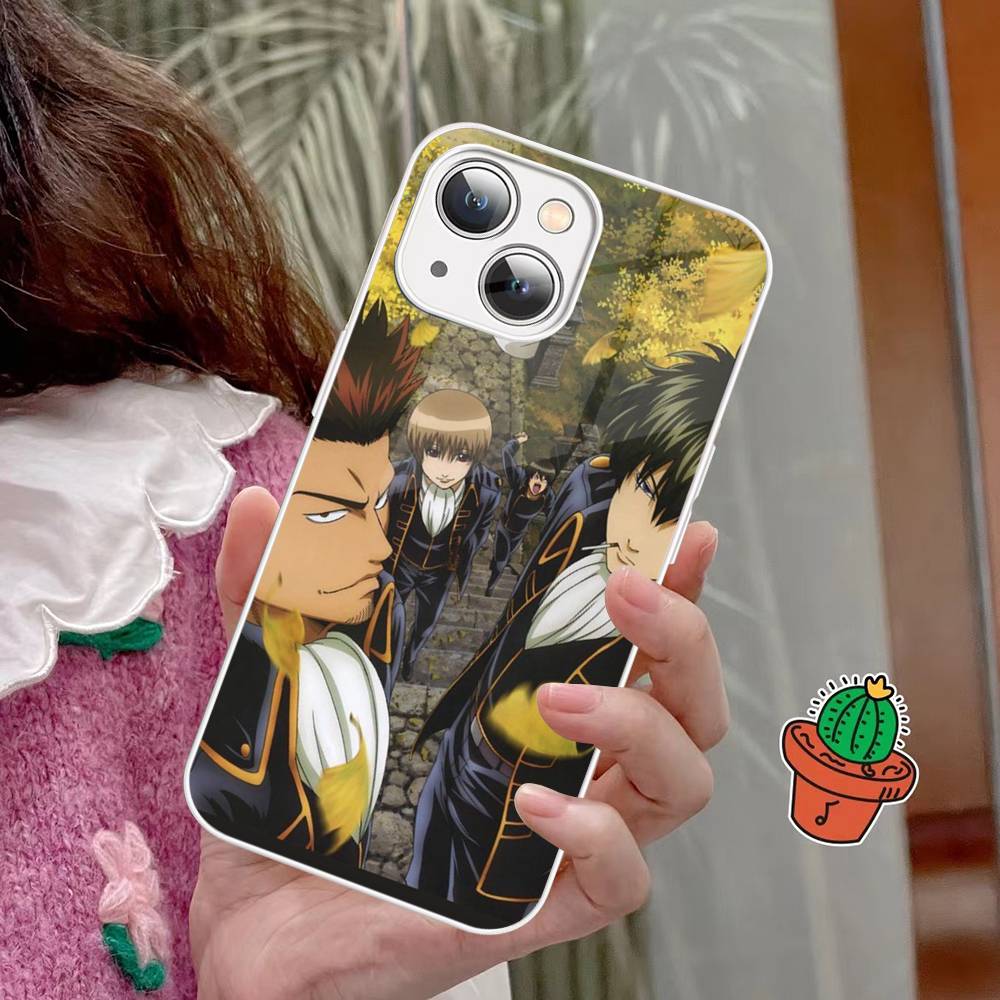 

Funny Anime GINTAMA For IPhone 14 13 12 Mini 11 Pro XS Max X XR 14 Plus Tempered Glass Cover iphone 14pro max