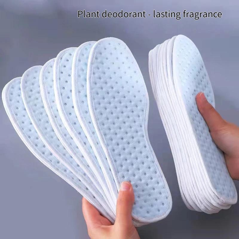 1Pair Plant Insoles for Shoes Bamboo Charcoal Antibacterial Deodorant Running Sports Insole Feet Shock Absorbing Shoe Sole Pads