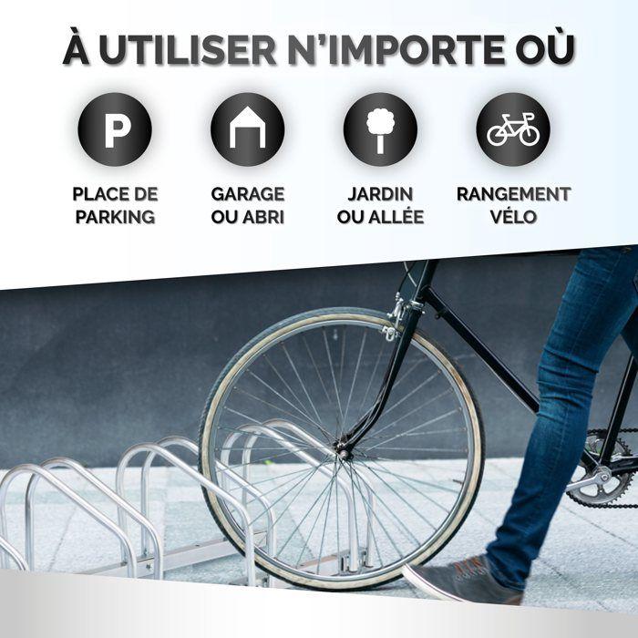 Porte-vélo - DUNLOP - 120 cm - Aluminium - Argent - 4 vélos