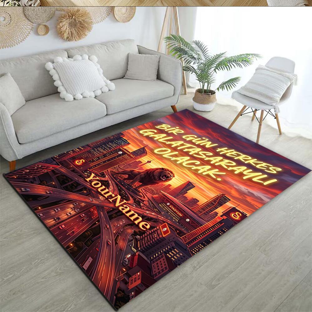Galatasaray Customize Your Name Area Rug Perfect For Hallway Foyer Decorate Room Study Room Antislip Rug Anime Office Decor