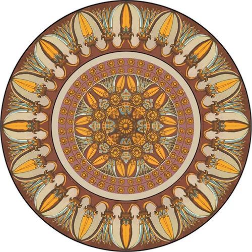Persian Style Living Room Decoration Carpet Retro Round Rugs for Bedroom Home Chair Floor Mat Large Area Non-slip Washable Rug