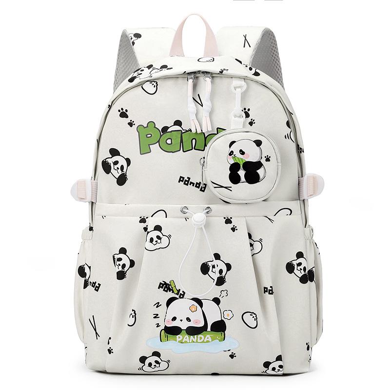 Cartoon Panda Waterproof Backpack - Large Capacity for Middle & High School Girls