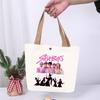 Anime Cartoon Print Student Commuting Trend Handbag Casual Lightweight Canvas Shoulder Bag