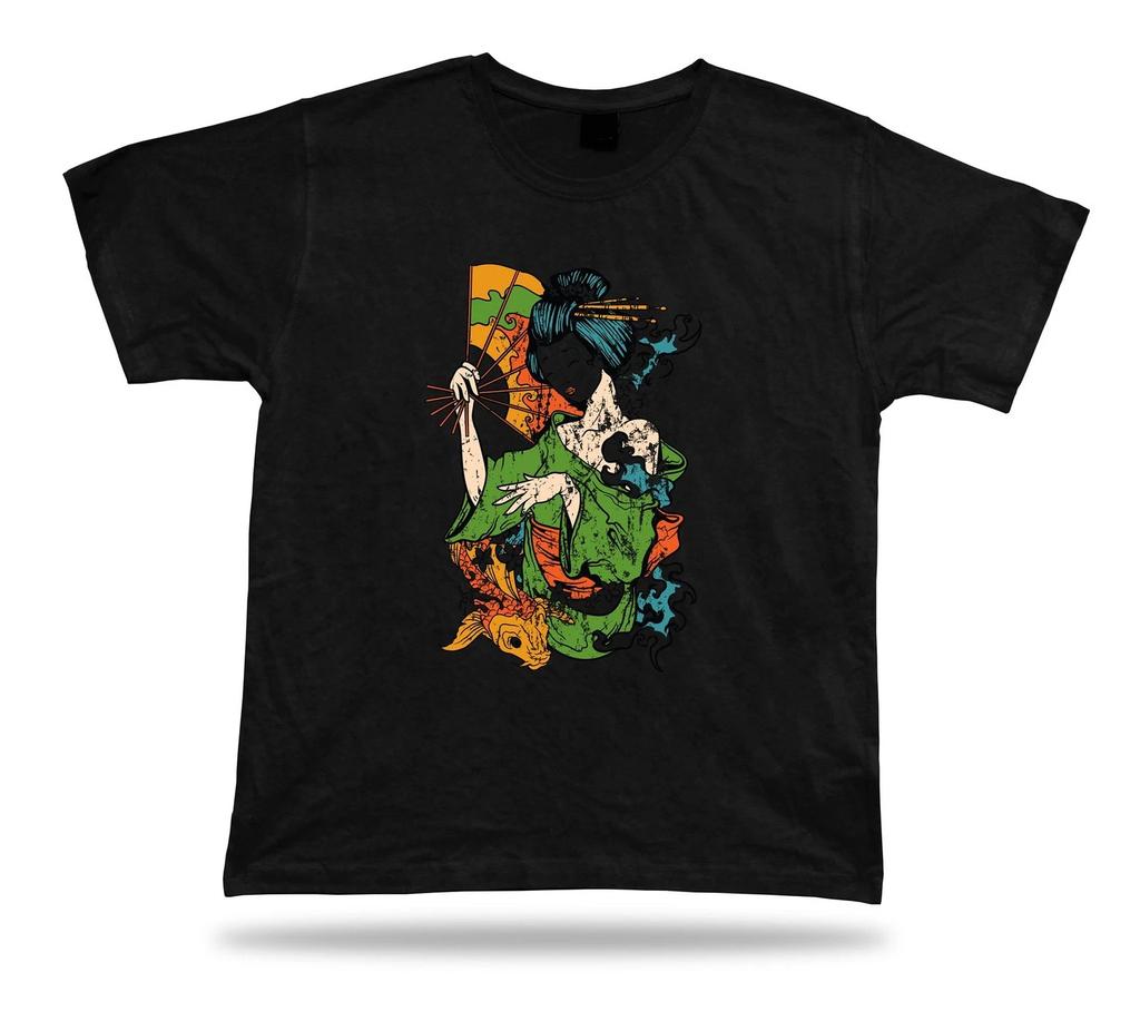 Japanese Woman Dance Tradition Kabuki tshirt design apparel gift tee cartoon