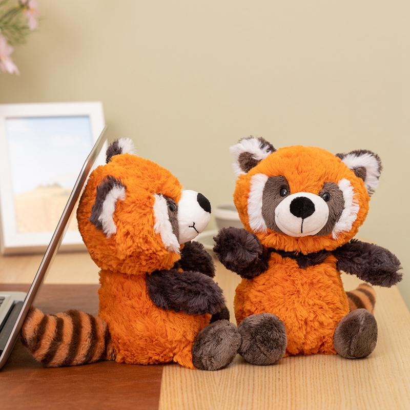 25cm Lovely Raccoon Stuffed Fluffy Animal Huggable Pillow Delicate Home Decro Zoo Souvenir Party Props