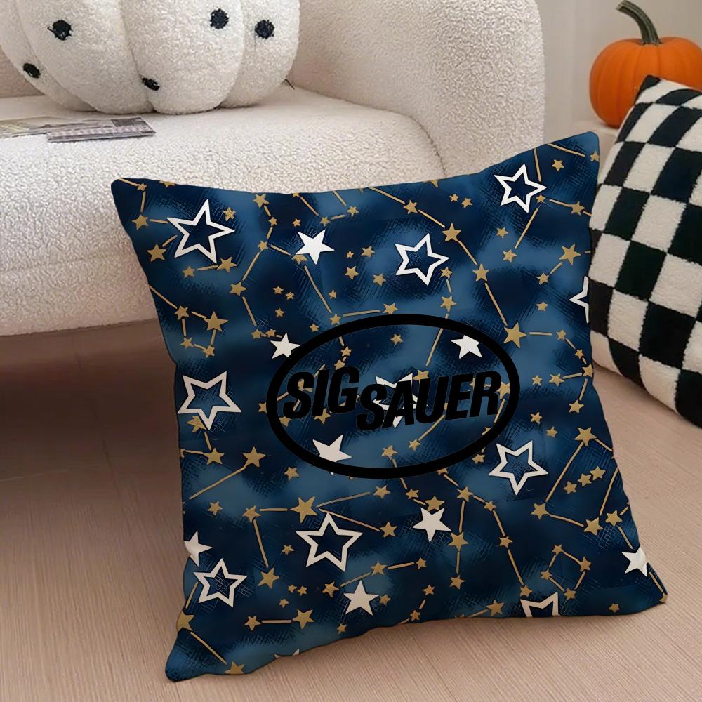 Marke Hardcore SIG Sauer Kissenbezug Wurfkissenbezug Verdeckter Knopf Strapazierfähiges Polyester Stuhlkissen