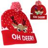 Stylish Luminous Light Up Christmas Hat Knitted Hat for Adult Children Christmas DecorationsType 3