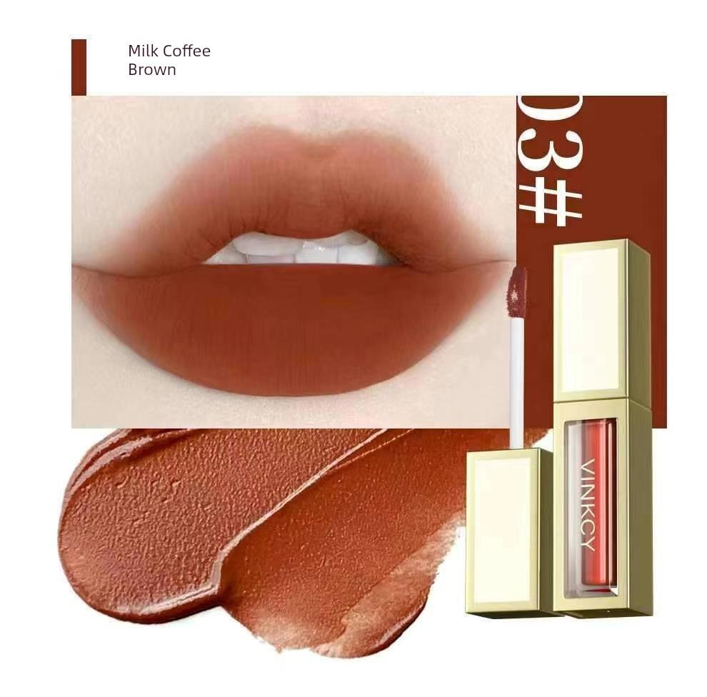 Vinkcy Fanxi Light Fog Cloud Feeling Velvet Lip Lacquer Thin as Air Silky Easy to Apply Horseshoe Brush Type Fit Lip Type