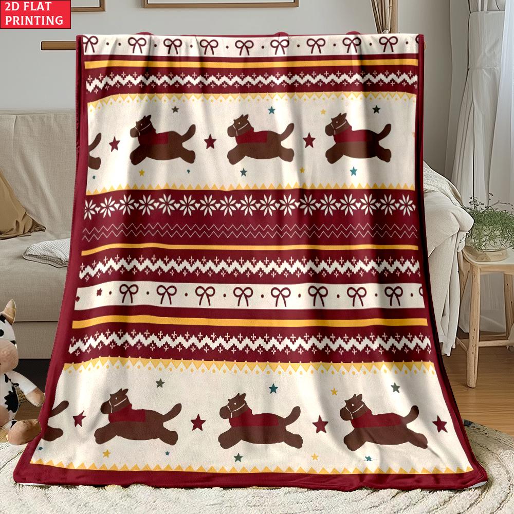 Animal Flannel Thin Blanket Custom Blanket Picnic Bed Sofa Blankets Family Bedroom Children's Room Napping Blankets Fluffy