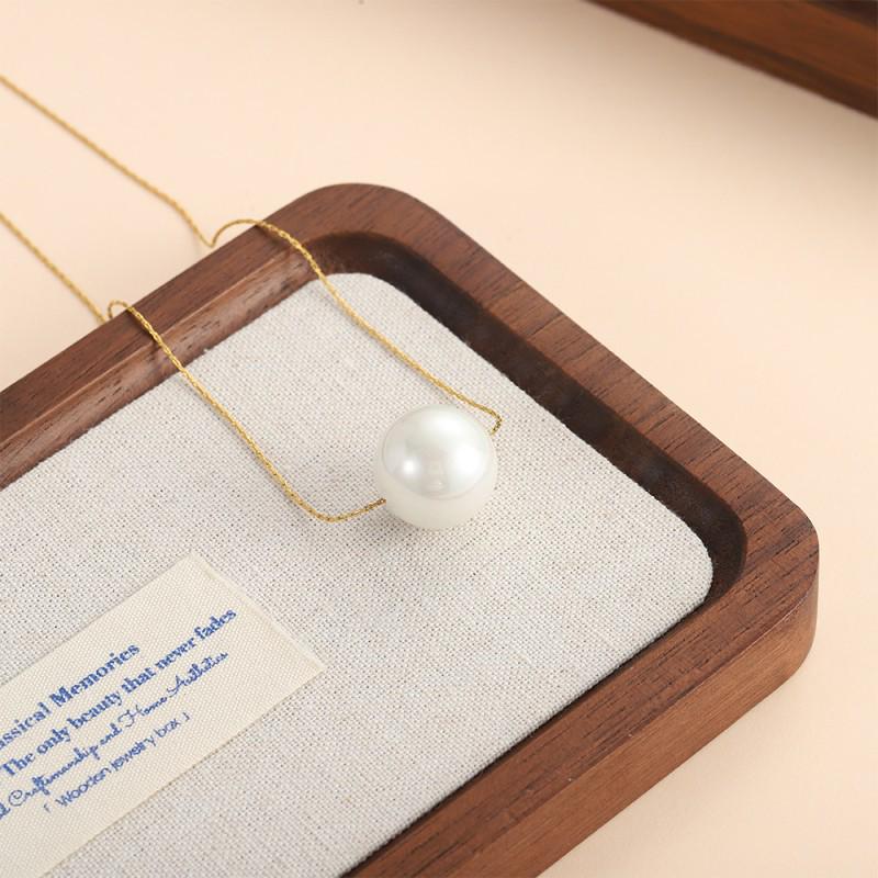 Elegant Single Pearl Pendant Necklace - Women's Light Luxury Jewelry
