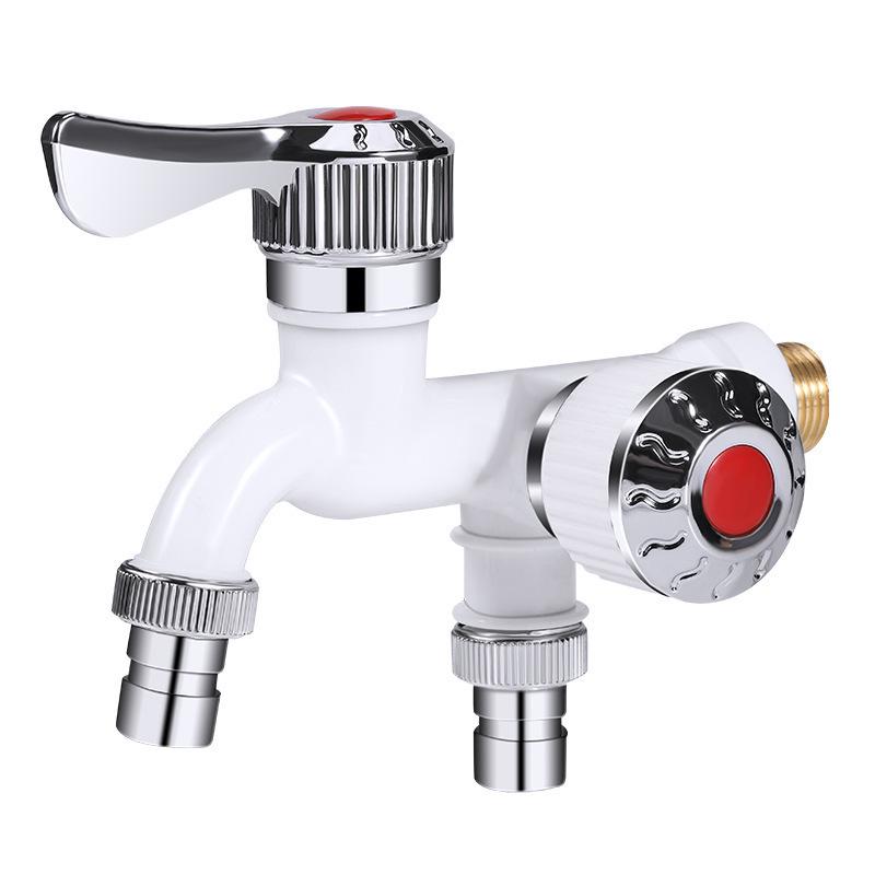 High-Temperature Resistant Dual-Control Plastic Kitchen Faucet: Antifreeze, Splash-Proof, Single Cold, One-to-Two Design.