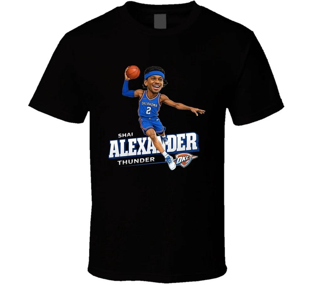 Shai Alexander Oklahoma City Caricature Retro T Shirt S