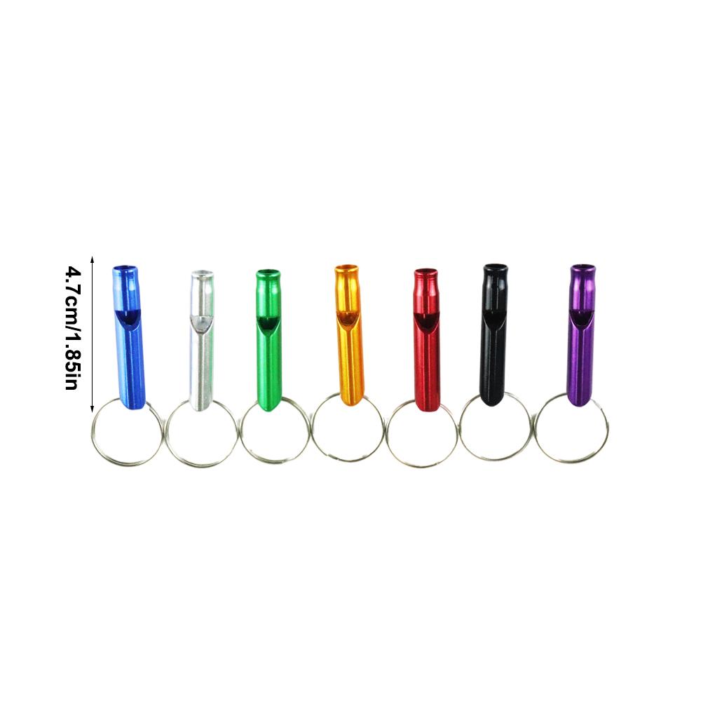 7pcs Outdoor Fire Whistles Surviving Accessory Aluminum Alloy Waterproof Handheld Anti-corrosion Survival Supplies