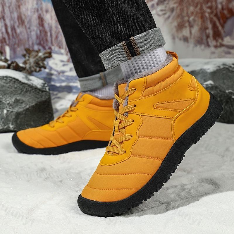 Fashion New 2025 Winter Fashion Versatile High Top Casual Snow Boots for Men Warm Comfortable Non Slip Concise Design Plush Cotton Boots